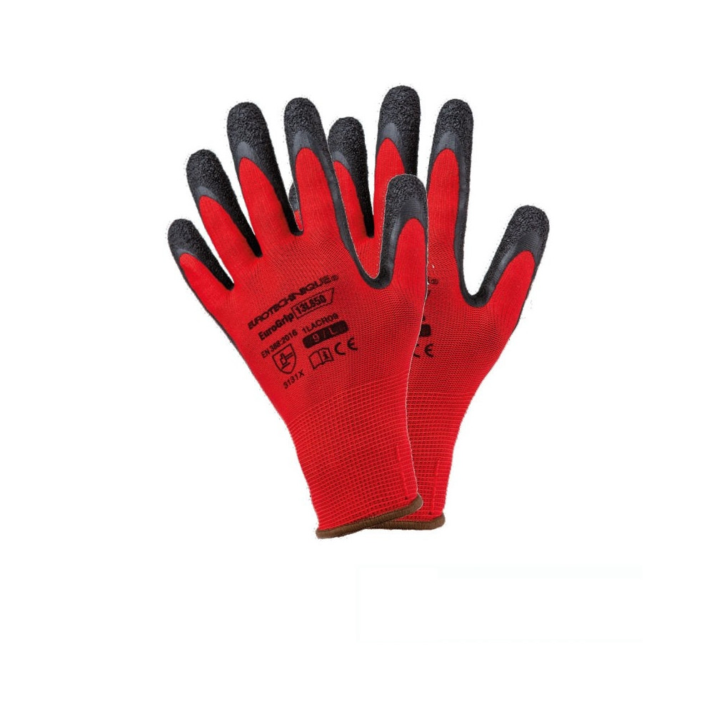 Gants enduction latex T9 Maçon Mondelin rouge