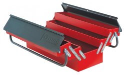 Boîte à outils métallique 5 compartiments bicolore - MOB
