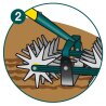 Grattoir oscillant double émietteur NaturOvert - manche bois 100% PEFC (150 cm) - Leborgne