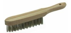 Brosse métallique à manche acier laitonné souple - Mondelin