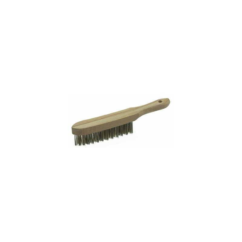 Brosse métallique à manche acier laitonné souple - Mondelin
