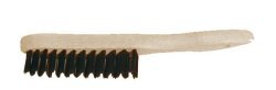 Brosse métallique à manche acier rond trempé noir – 4 rangs – 30 cm - Mondelin