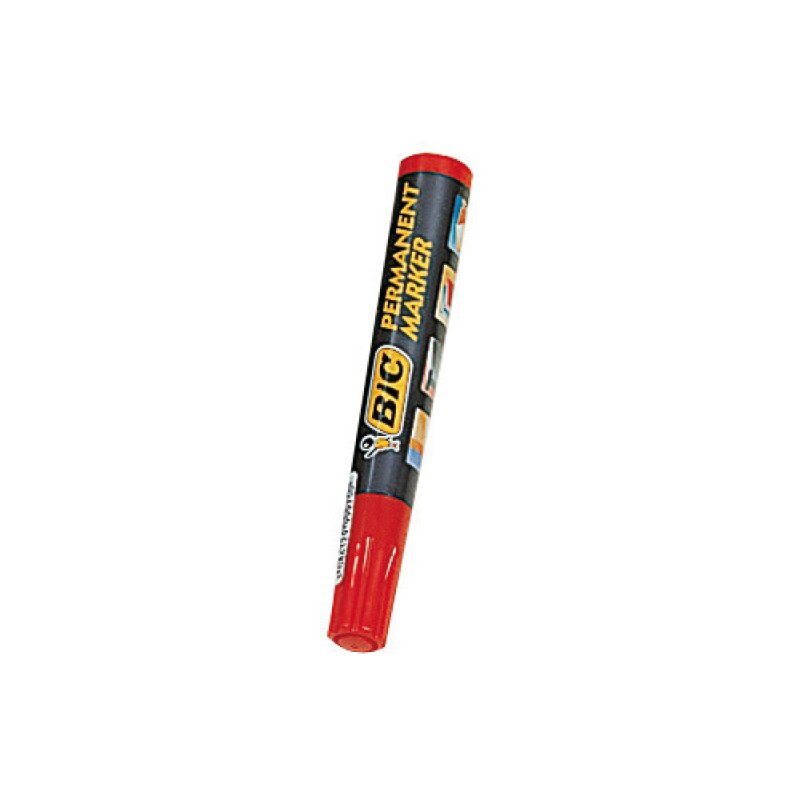 Marqueur Indélébile BIC Rouge - Lot de 2- Pointe biseautée - Mondelin