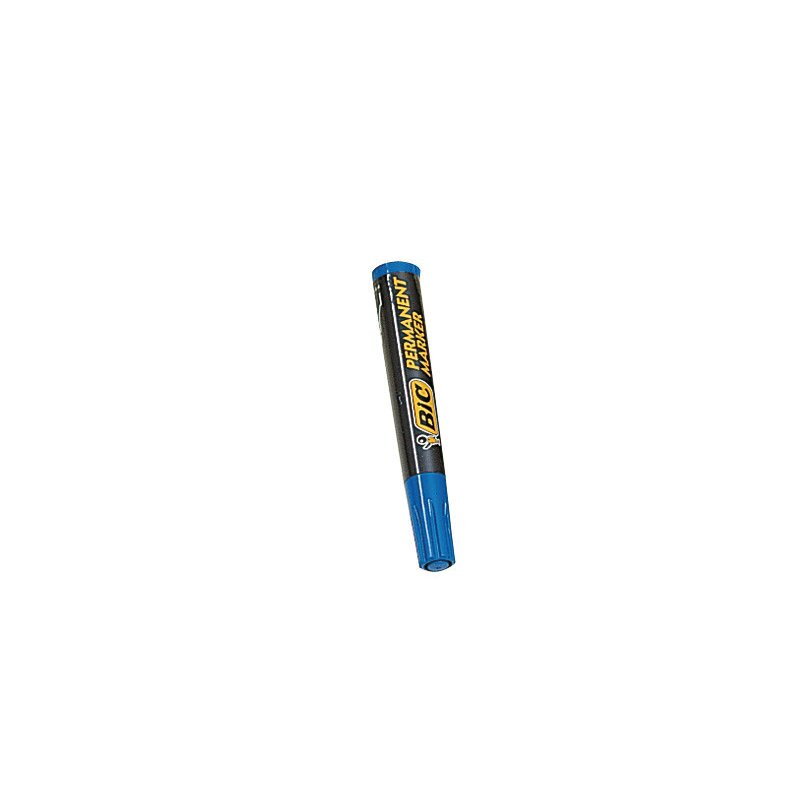 Marqueur Indélébile BIC Bleu - Pointe biseautée - Mondelin