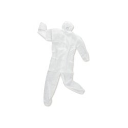 Combinaison de Protection Blanche - Polypropylène - Cagoule avec élastique de serrage - Mondelin