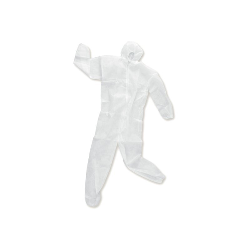 Combinaison de Protection Blanche - Polypropylène - Cagoule avec élastique de serrage - Mondelin