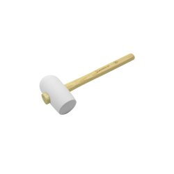Maillet de Carreleur Blanc (33cm) - Tête en caoutchouc - Manche en chêne certifié PEFC - Mondelin