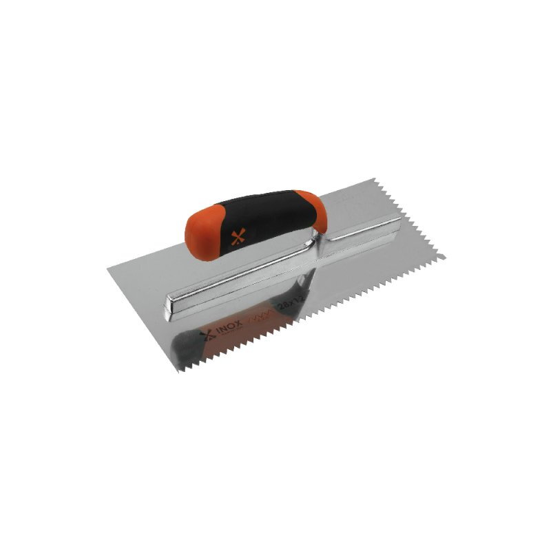 Platoir denté Isocele - Monture Aluminium - Lame Inox - 2 côtés - Mondelin