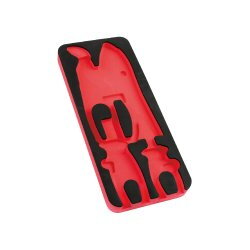Module en mousse vide (385 x 165mm) - Bi-colore haute densité - Incassable - pour 4 pinces - MOB