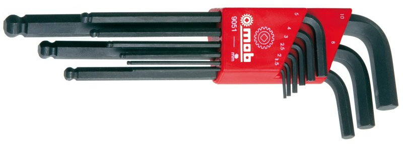 Etui de 9 clés mâles longues spéhriques - Protanium - Finition anti-corrosion breveté - Haute résistance - MOB