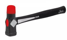 Marteau duo embout rouge - Manche carbon - Tendre & Puissant - 1 côté marteau, 1 côté massette- MOB