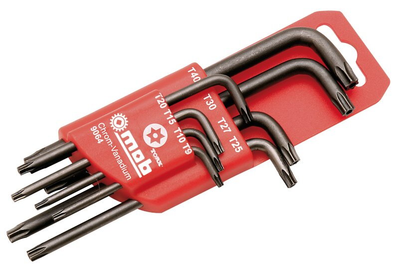 Etui de 8 clés mâles - Tamper Torx®, CRV - en Acier Chrome Vanadium - Serrages plus puissant - MOB