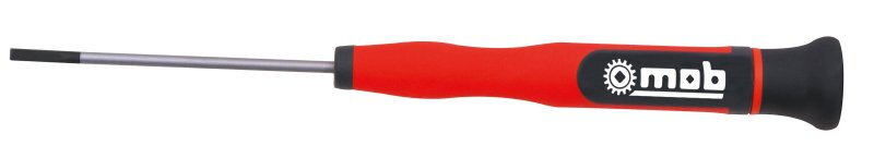 Tournevis micro pour vis à fente – spécial précision – tête pivotante – manche soft grip – MOB