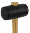 Maillet caoutchouc dur – Tête 85 Shore A – Manche frêne PEFC – Emmanchement conique – MOB