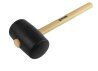 Maillet TP (190 x 120x 110 mm) – Tête en caoutchouc dur 90 Shore – Manche frêne PEFC – MOB