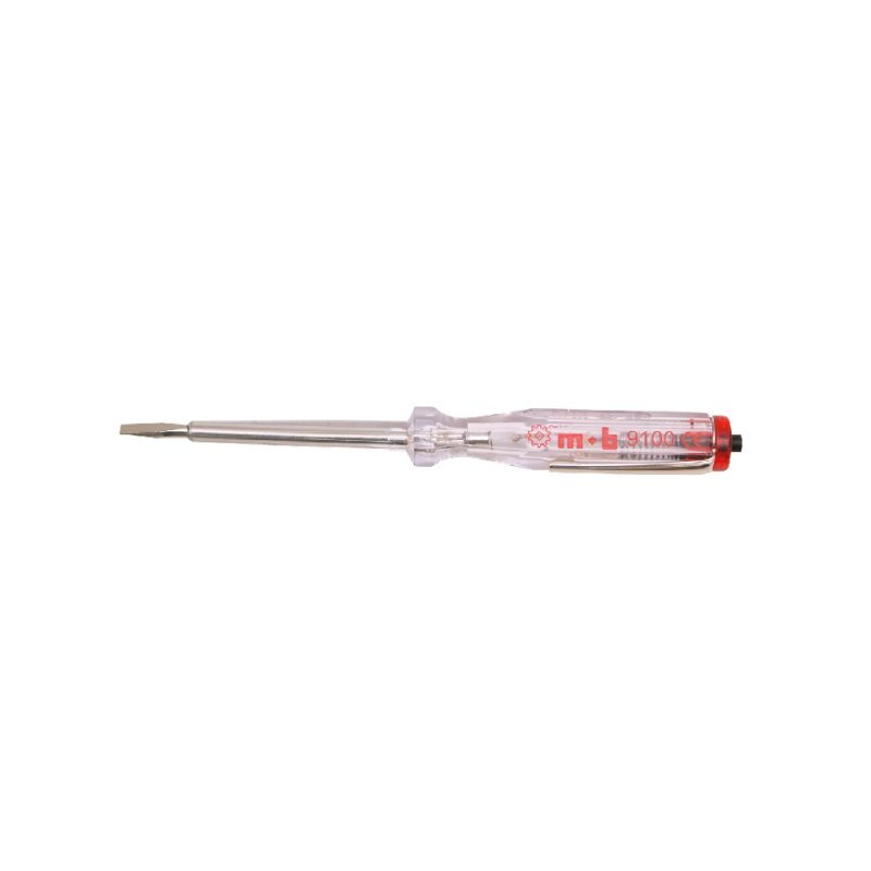 Tournevis testeur électrique (135 x 60 x 12 mm) – Détecteur de tension 220-250 V – Lame Chrome Vanadium – MOB