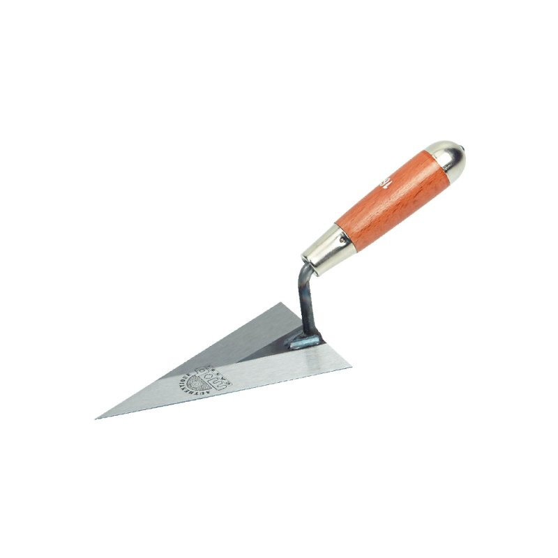 Truelle triangulaire – Finition des joints et angles – Lame acier bleui – Manche bois hêtre – Authentique MOB