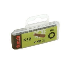 Boîte de 10 embouts 6 pans 1/4" – Acier Silicium S2 – Haute résistance à l'usure – MOB