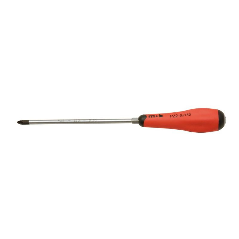 Tournevis Pozidriv PZ2 – Longueur 260 mm – Avec écrou de reprise – Manche bi-matière ergonomique – MOB