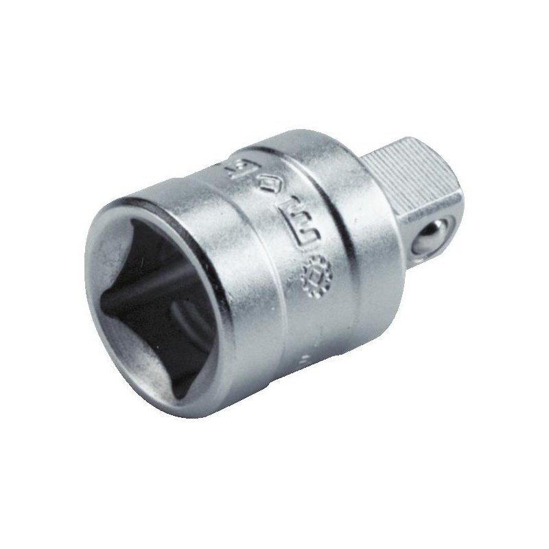 Réducteur carré 1/2" à 3/8" – Diamètre 24 mm - Longueur 25 mm – Acier Chrome Vanadium – Lock Pin – MOB