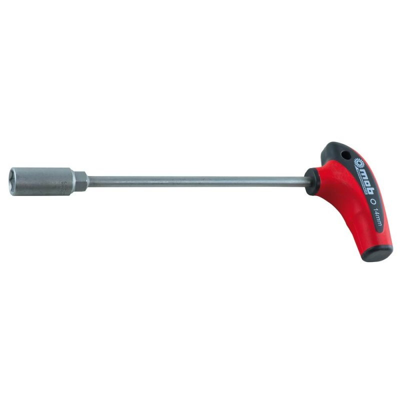 Clé à douille en T – 6 pans – Acier Chrome Vanadium – Forgée en 1 pièce – Poignée bimatière – MOB