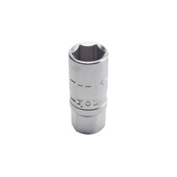 Douille à bougies 6 pans 1/2" 16 mm – Acier Chrome Vanadium – Longueur 67 mm – Sur carte – MOB