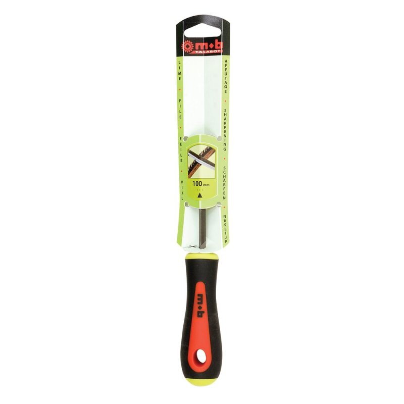 Tiers-point angles vifs – Lime triangulaire – Taille simple mi-douce type 2 – Manche bi-matière – MOB