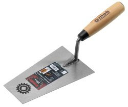 Truelle italienne carrée – Gamme Excellence – Acier haute qualité traité – Soie traversante – Manche bois FSC – MOB