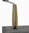 Truelle italienne carrée – Gamme Excellence – Acier haute qualité traité – Soie traversante – Manche bois FSC – MOB