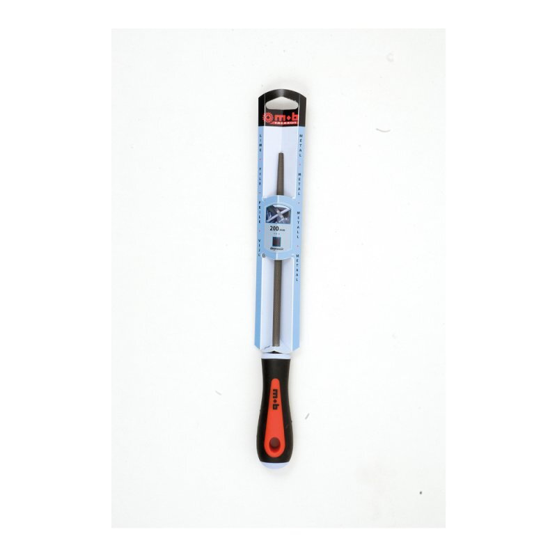 Lime ronde bâtarde type 1 – Acier allié au chrome – Dureté 65 ± 2 HRC – Manche bi-matière – MOB