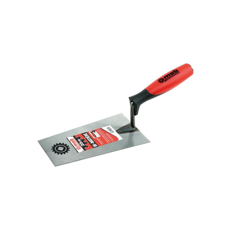 Truelle carrée – Lame en acier traité haute qualité – Patte forgée Ø 10 mm – Manche bi-matière – MOB