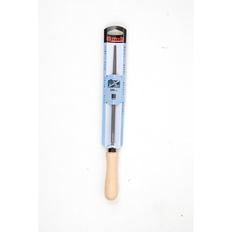 Lime ronde mi-douce – Acier fortement chargé en carbone et allié au chrome – Dureté 65 ± 2 HRC – Manche bois PEFC – MOB