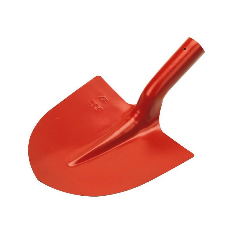 Pelle de terrassier ronde sans manche – Tôle 2 mm – Traitement thermique 45 à 50 HRC – 25 à 29 cm – MOB
