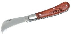 Couteau d'électricien 1 lame – Lame inox 420 trempée – Manche bois ergonomique – 17,7 cm – MOB