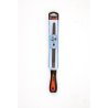 Lime triangulaire bâtarde – Manche bi-matière – Acier allié au chrome – Dureté 65 ± 2 HRC – 150 à 200 mm – MOB