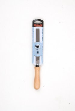 Lime plate à main mi-douce – Manche bois dur PEFC – Acier allié au chrome – Dureté 65 ± 2 HRC – MOB
