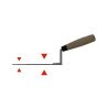 Truelle américaine ronde - Gamme Excellence – Soie traversante – Lame acier traité – Tête 12 à 13 cm – MOB