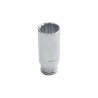 Douille 12 pans série longue 3/8" – Acier Chrome Vanadium – Épaulement ergonomique – Repérage rapide – MOB
