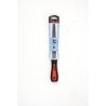 Lime demi-ronde bâtarde – 150 à 250 mm – Acier allié au chrome – Dureté 65 ± 2 HRC – Manche bi-matière – MOB