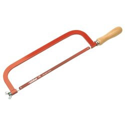 Scie à métaux manche bois – Monture fixe plate – Lame 300 mm – Tension par vis à ailettes – 585g – MOB