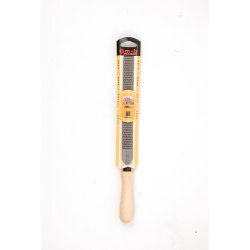 Râpe plate à main moyenne piqûre – 150 à 250 mm – Acier 0,45 % carbone – Dureté 53 HRC – Manche bois dur PEFC – MOB