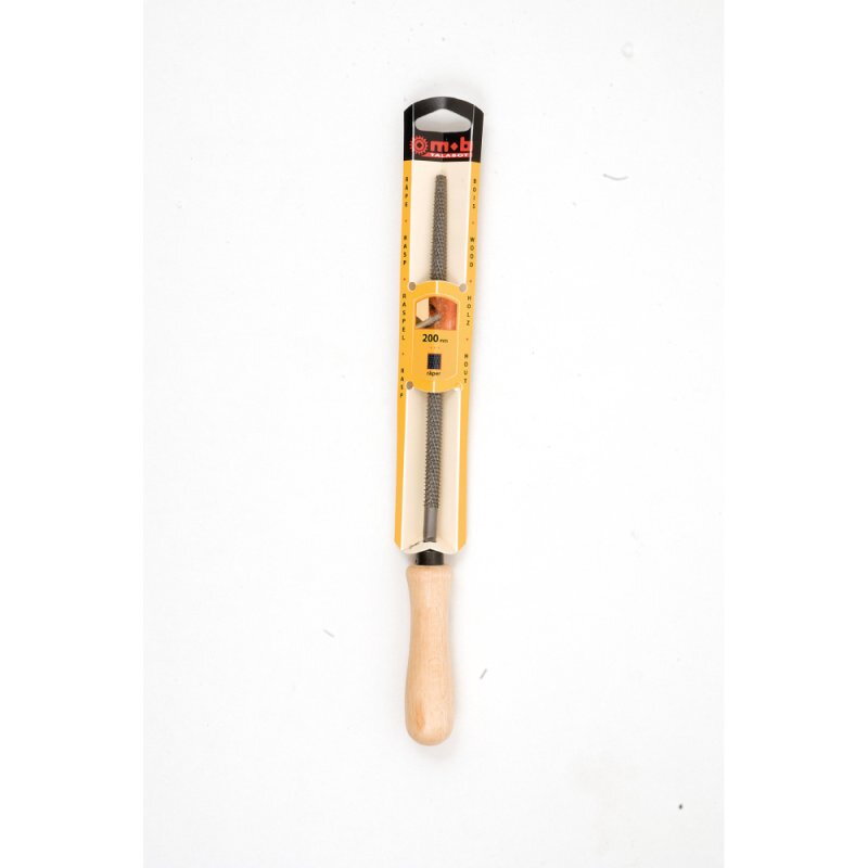 Râpe ronde moyenne piqûre – 150 à 250 mm – Acier 0,45 % carbone – Dureté 53 HRC – Manche bois dur PEFC – MOB
