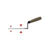 Truelle SORBY - Gamme excellence - Soie traversante brevetée - Lame acier traité - Manche bois dur FSC - 35.5 à 39 cm - MOB cm