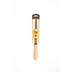 Râpe demi-ronde moyenne piqûre – 150 à 250 mm – Acier 0,45 % carbone – Dureté 53 HRC – Manche bois PEFC – MOB