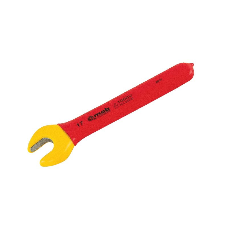 Clé à fourche isolée 1000 V – Acier haute résistance – Conforme EN 60900 – Dimensions 10 à 19 mm – MOB