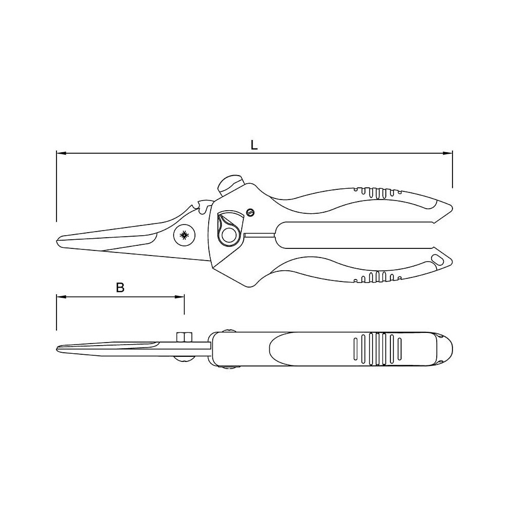 Cisaille universelle droite bi-matière MOB 210 mm